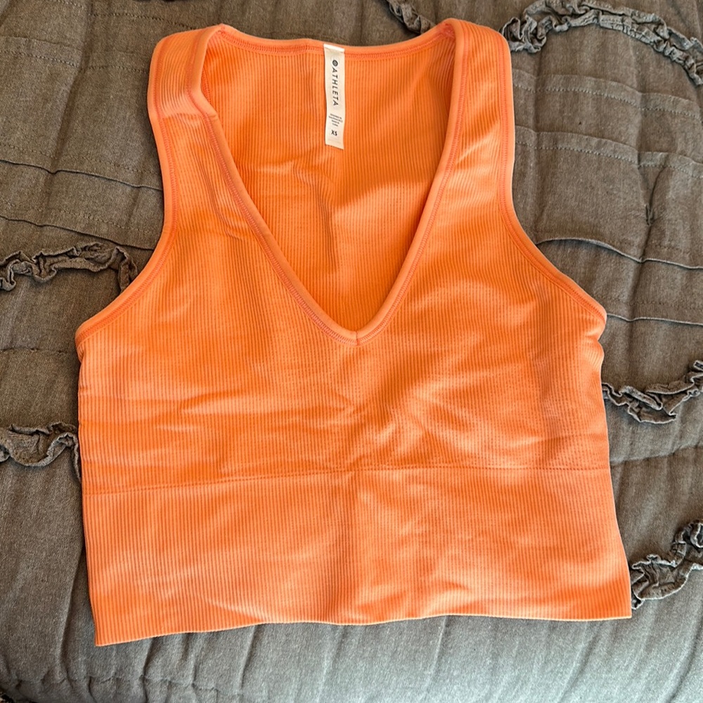 athleta ribbed crop tank